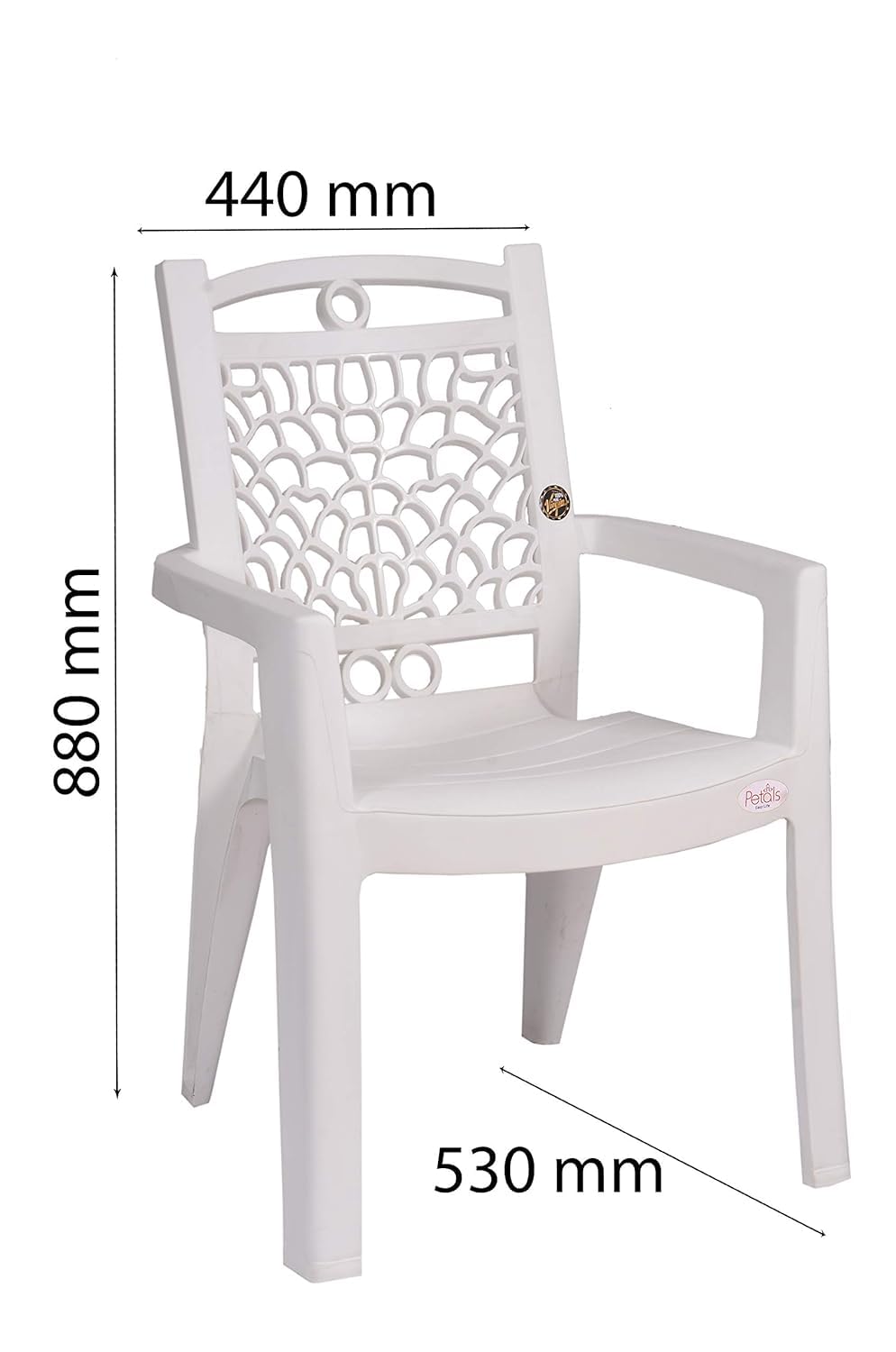 Petals Swiss 100% Virgin Plastic Arm Chair for Home and Garden