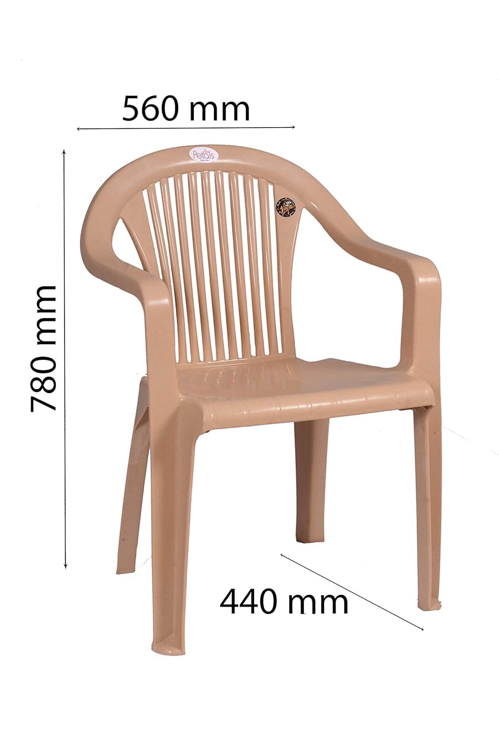 Petals Royal 100% Virgin Plastic Arm Chair for Home and Garden