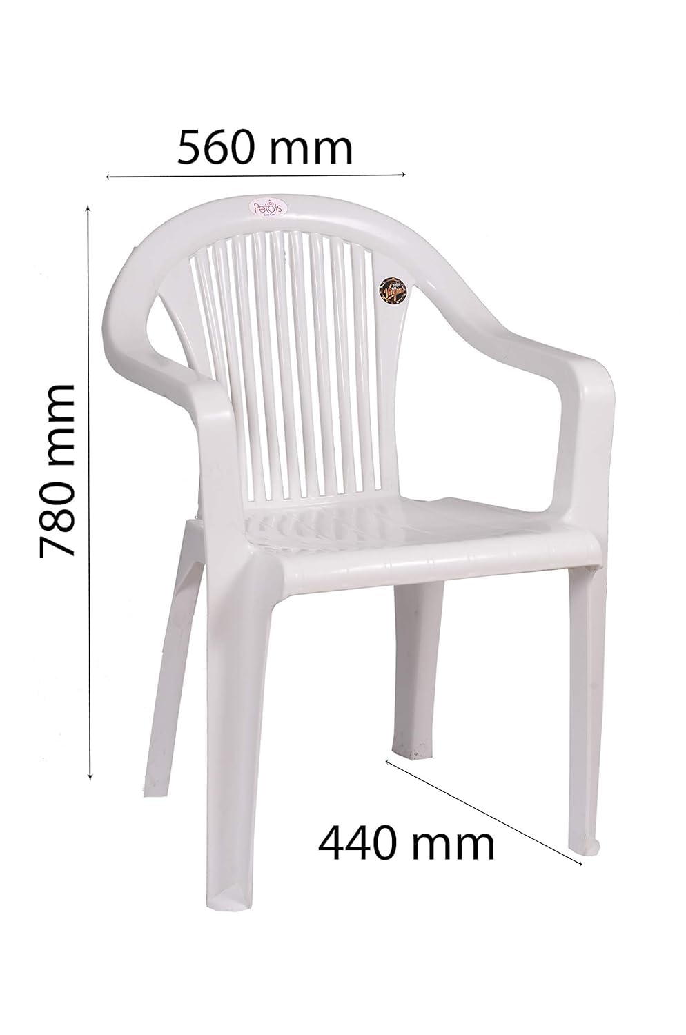 Petals Royal 100% Virgin Plastic Arm Chair for Home and Garden