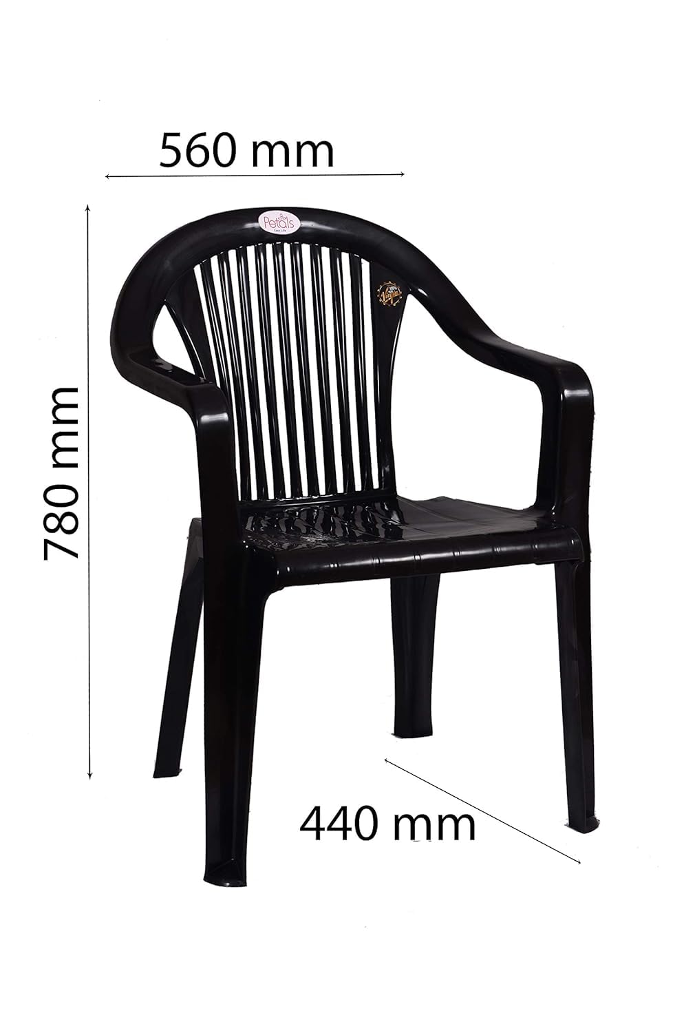 Petals Royal 100% Virgin Plastic Arm Chair for Home and Garden