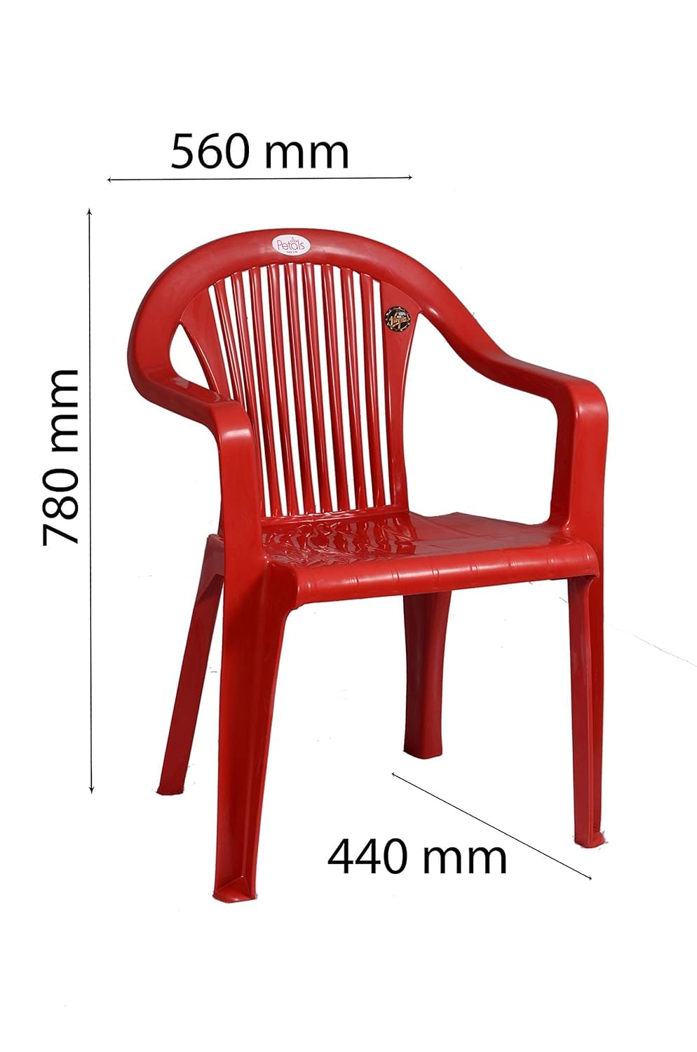 Petals Royal 100% Virgin Plastic Arm Chair for Home and Garden