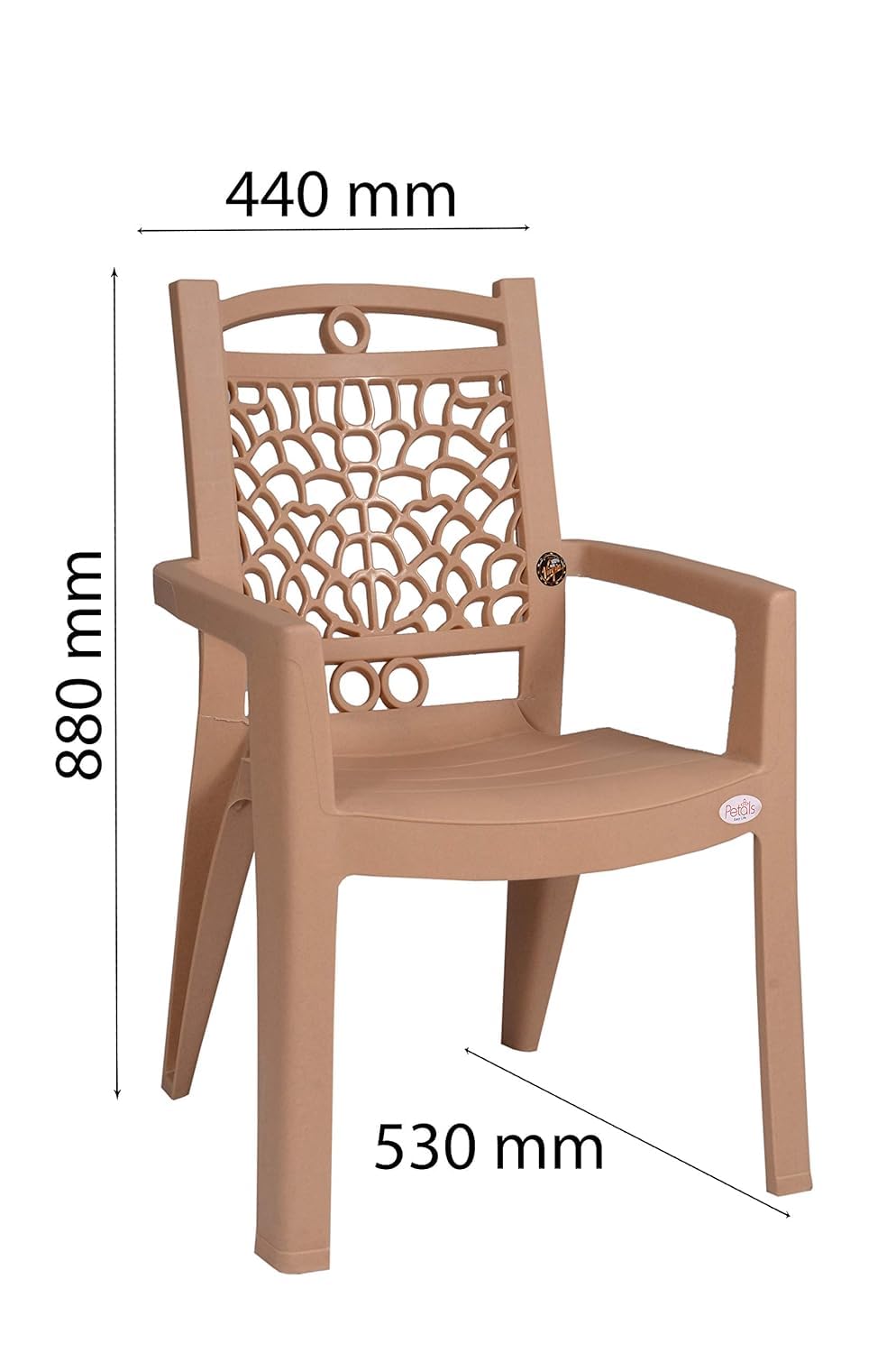 Petals Swiss 100% Virgin Plastic Arm Chair for Home and Garden