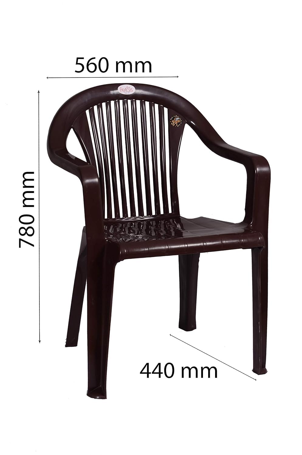 Petals Royal 100% Virgin Plastic Arm Chair for Home and Garden
