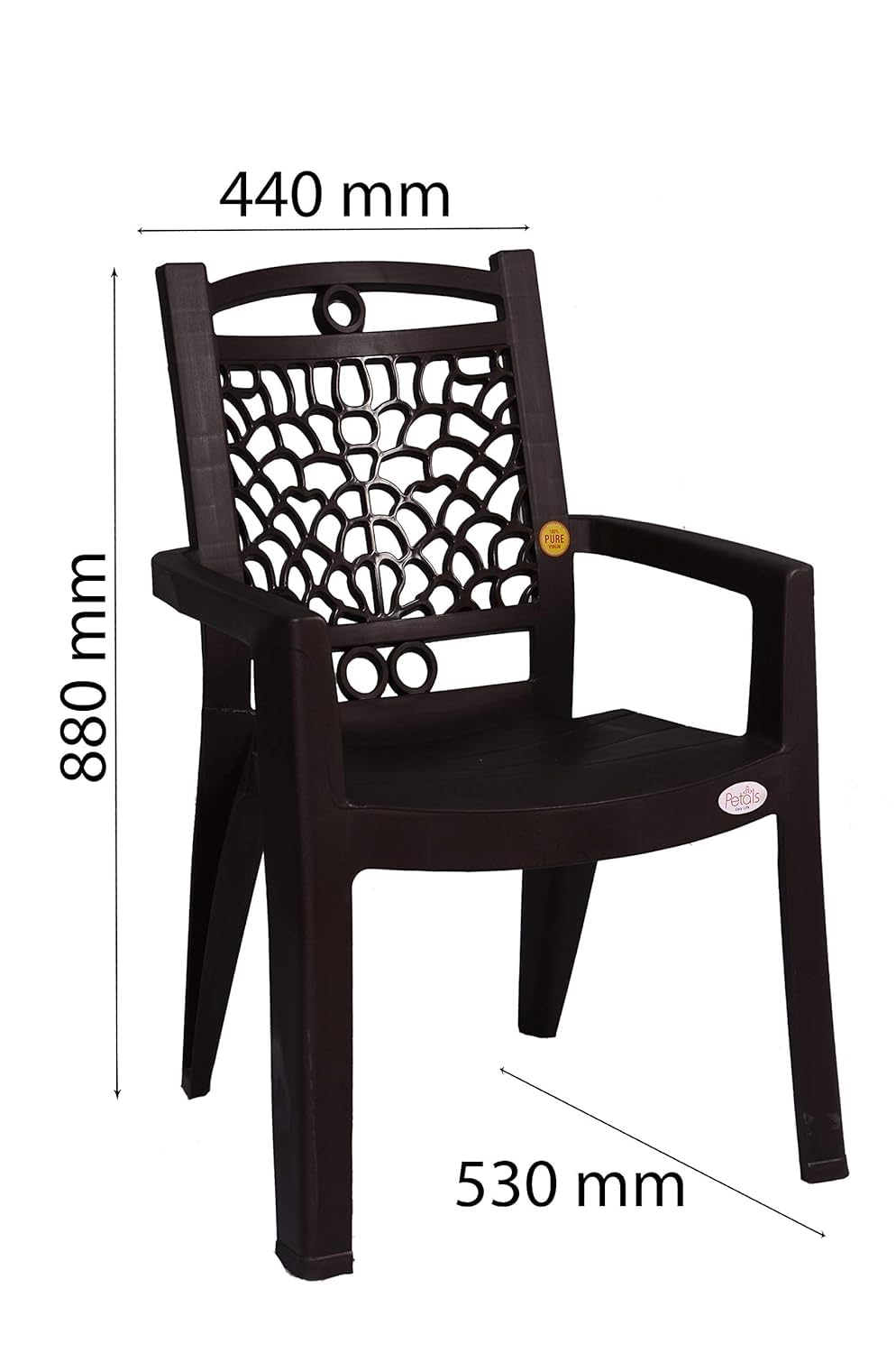 Petals Swiss 100% Virgin Plastic Arm Chair for Home and Garden
