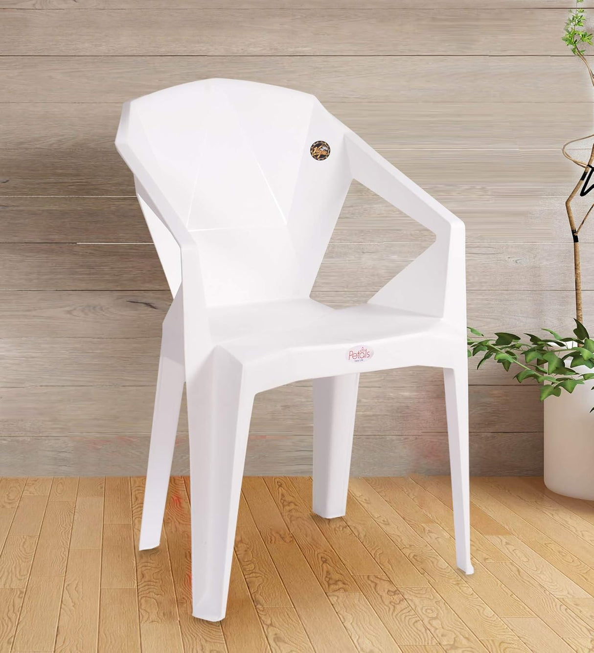Petals Nakshatra 100% Virgin Plastic Arm Chair For Home & Garden