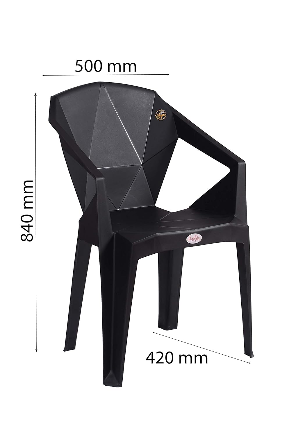 Petals Nakshatra 100% Virgin Plastic Arm Chair For Home & Garden