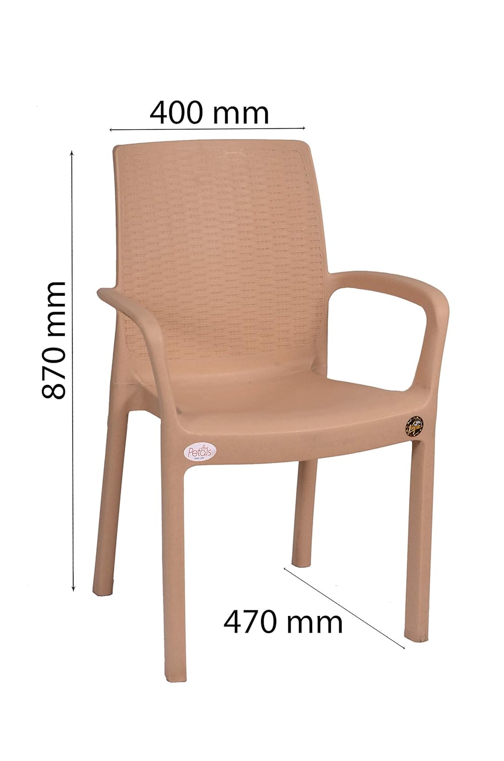 Petals Atlantis 100% Virgin Plastic Arm Chair For Home & Garden