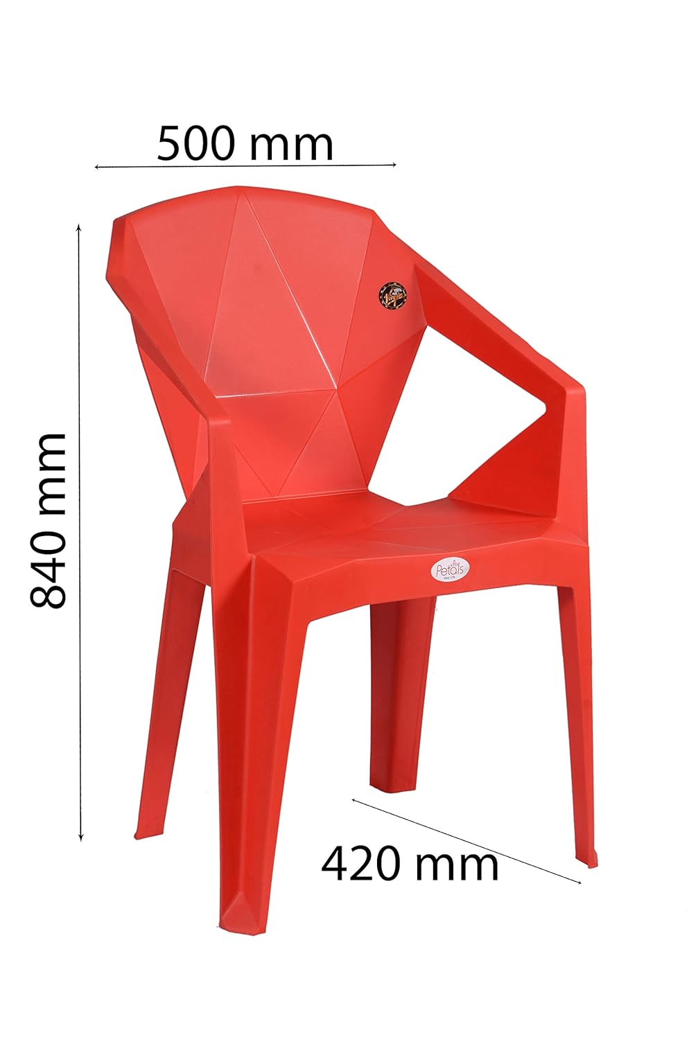 Petals Nakshatra 100% Virgin Plastic Arm Chair For Home & Garden
