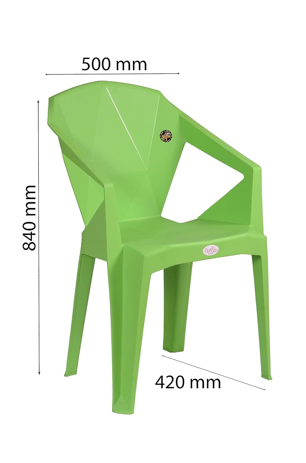Petals Nakshatra 100% Virgin Plastic Arm Chair For Home & Garden