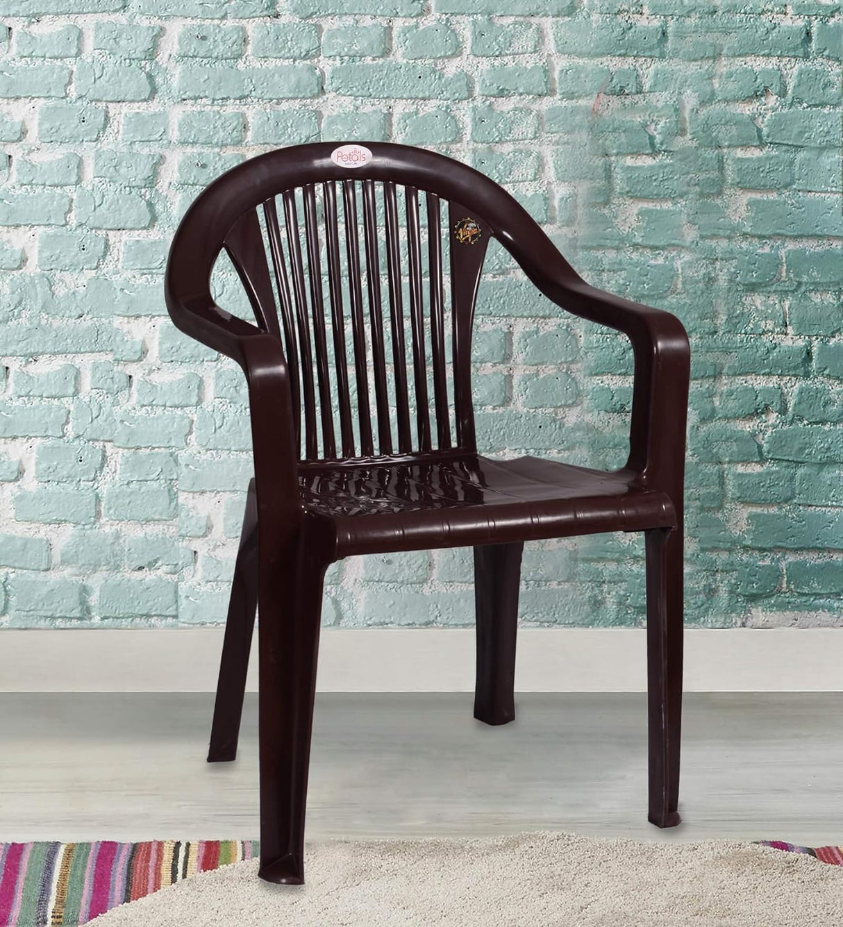 Petals Royal 100% Virgin Plastic Arm Chair for Home and Garden