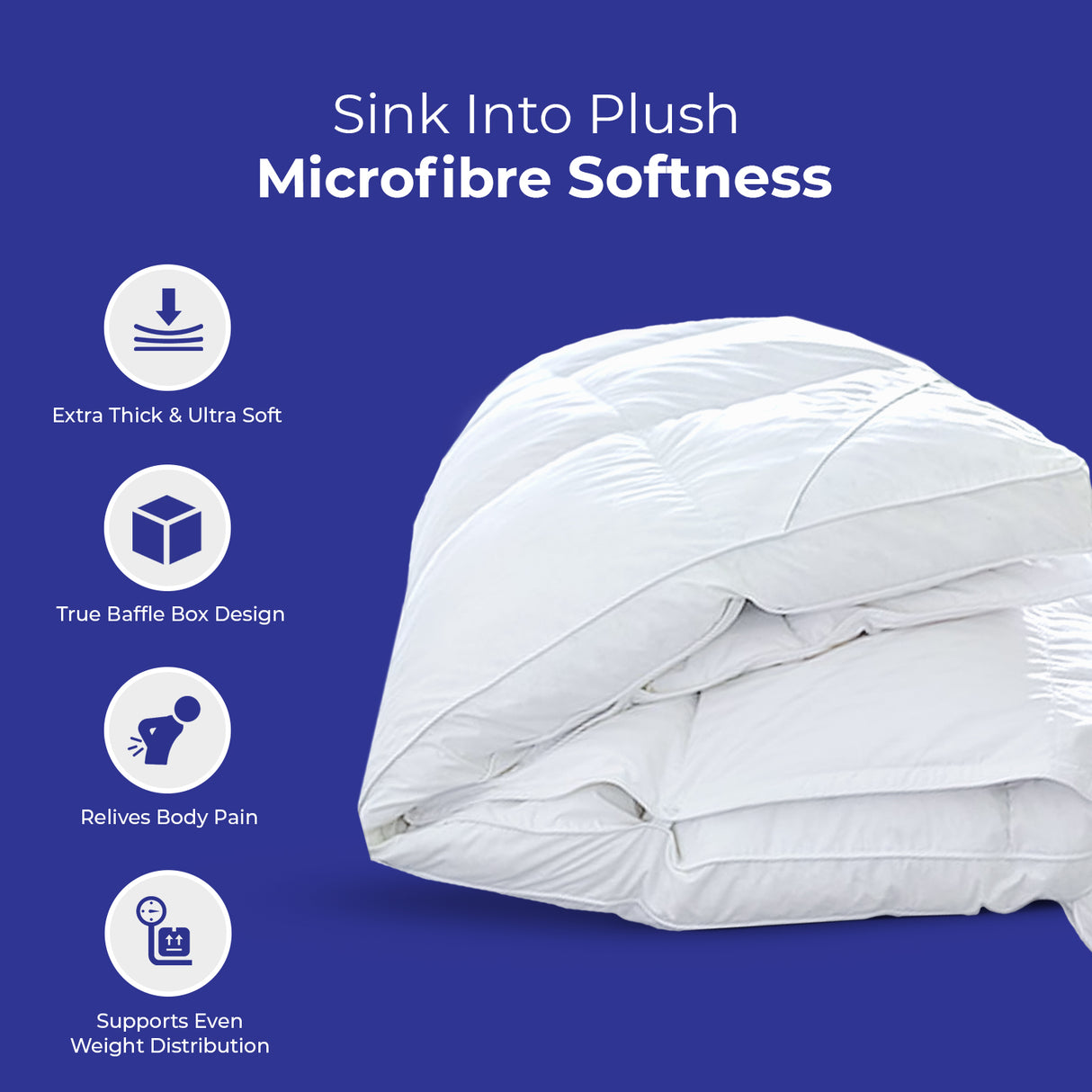 2" Luxe Micro Fibre Mattress Topper