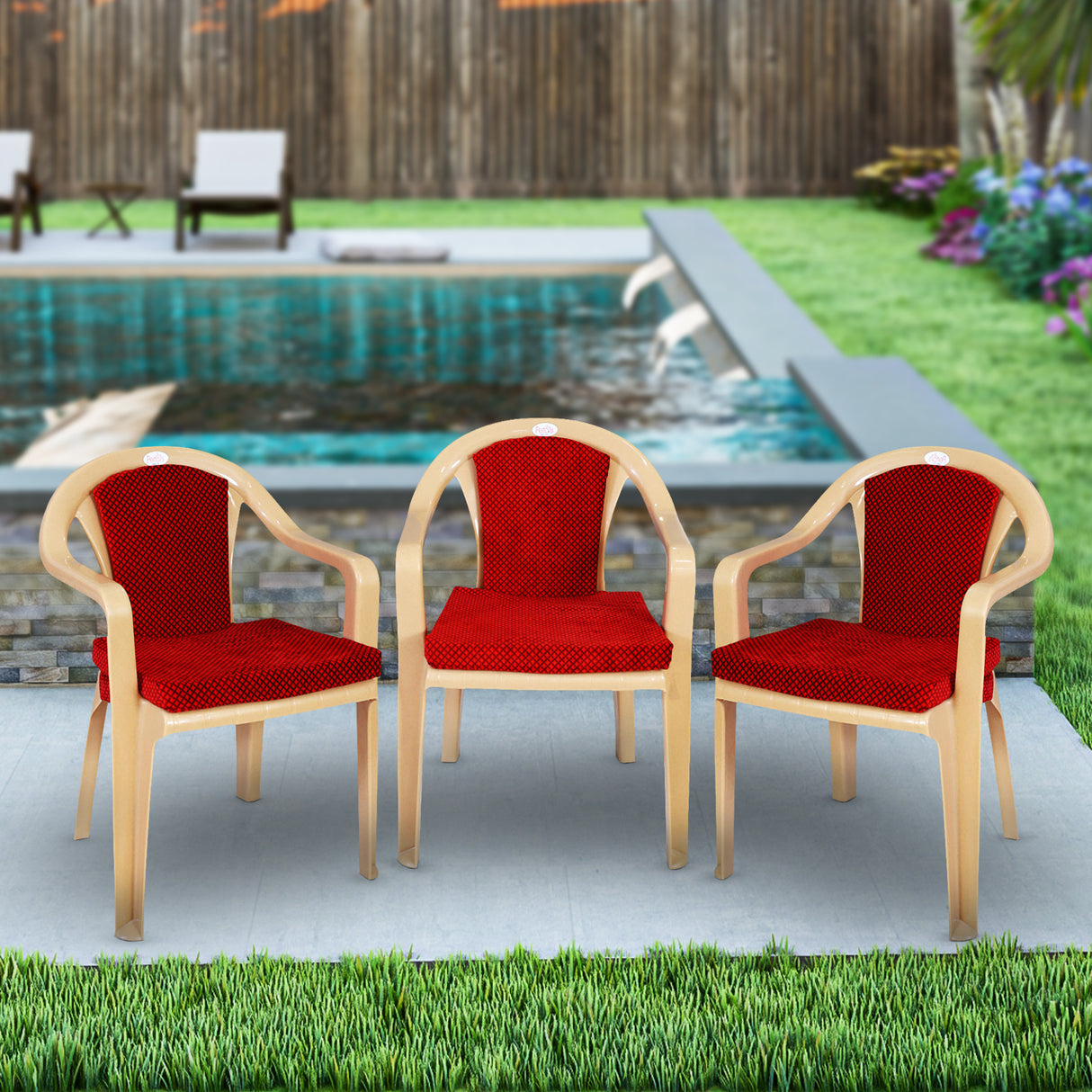 PETALS Royal Plastic Cushion Chairs