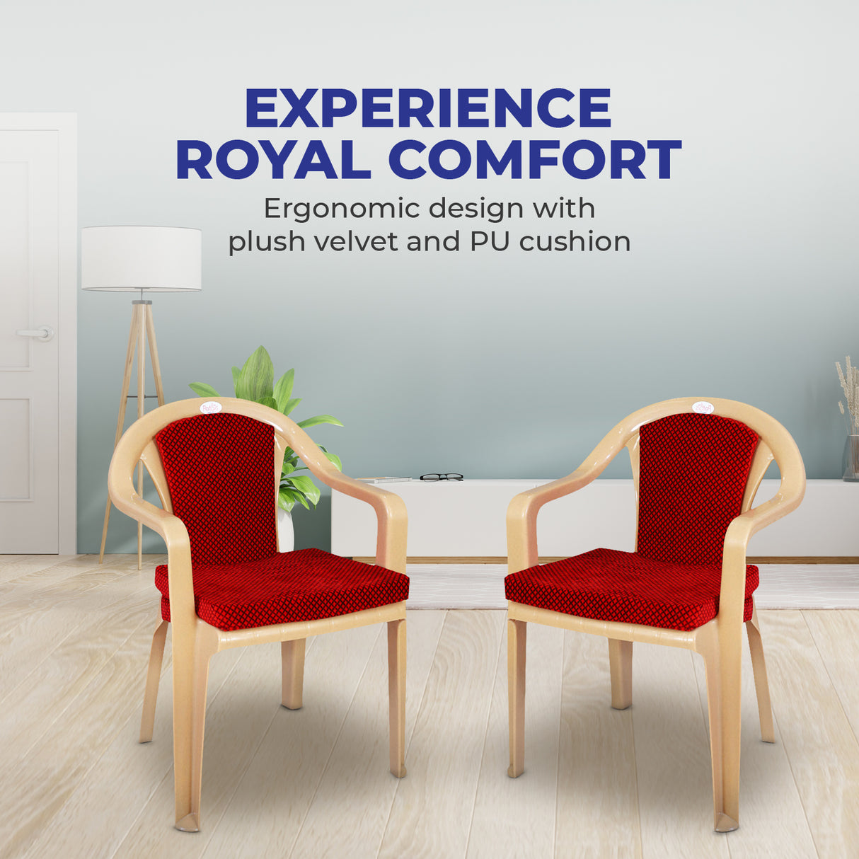 PETALS Royal Plastic Cushion Chairs