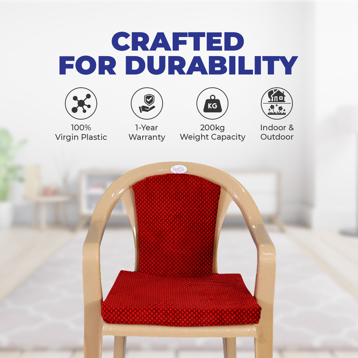 PETALS Royal Plastic Cushion Chairs