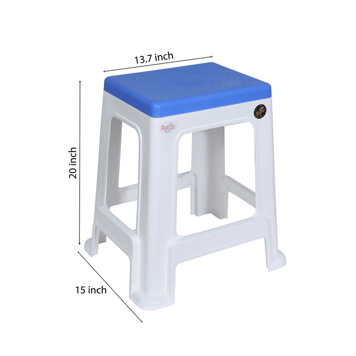 PETALS Mega Plush Stool, Plastic Seating Stool for Home, Bedroom, Bathroom & Kitchen