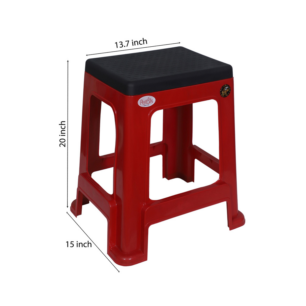 PETALS Mega Plush Stool, Plastic Seating Stool for Home, Bedroom, Bathroom & Kitchen