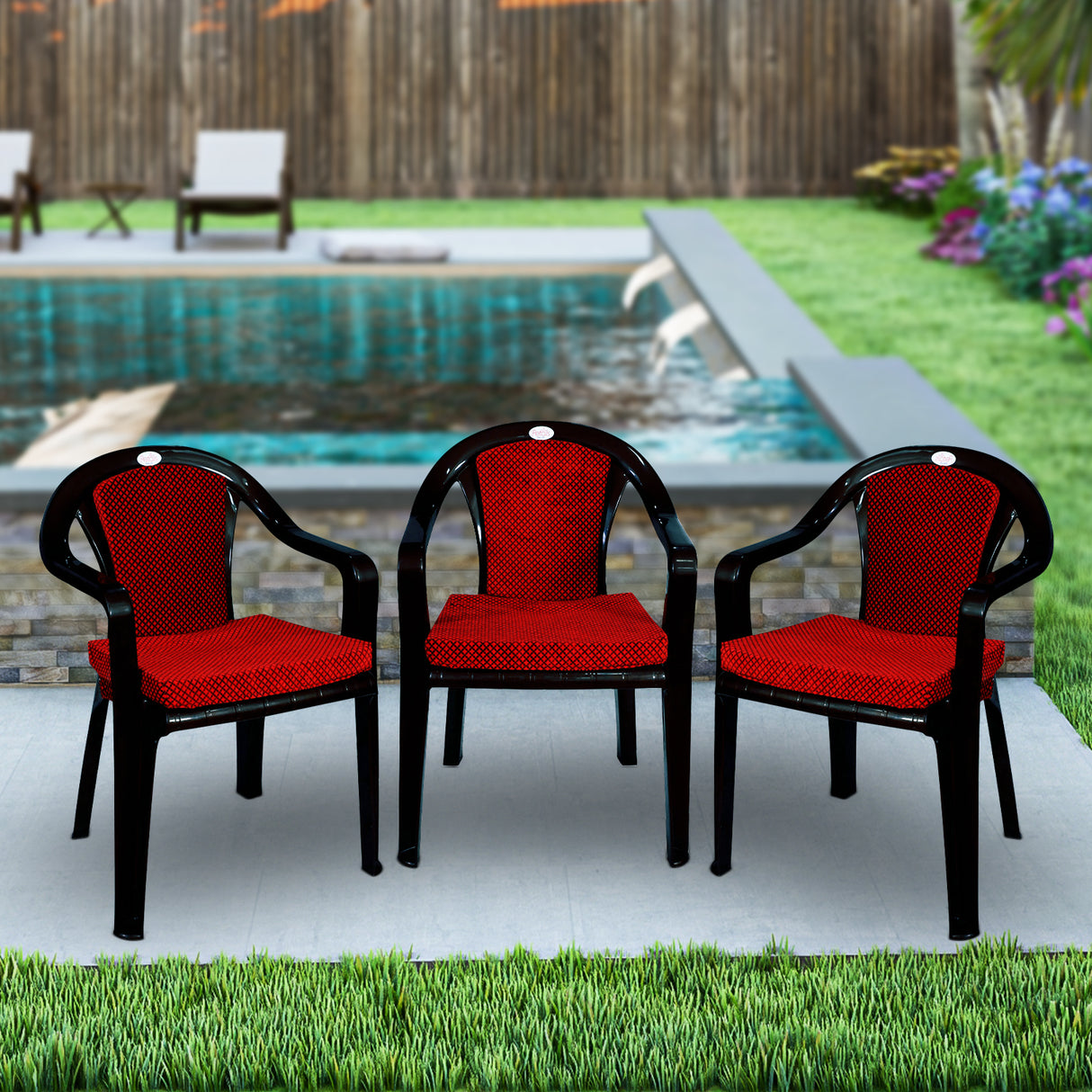 PETALS Royal Plastic Cushion Chairs