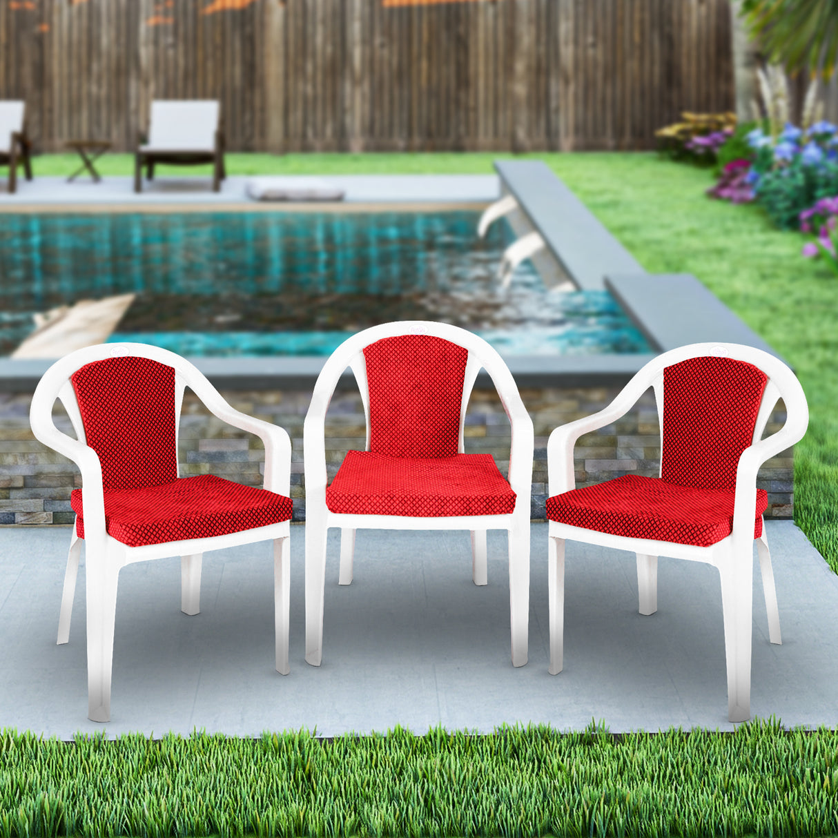 PETALS Royal Plastic Cushion Chairs