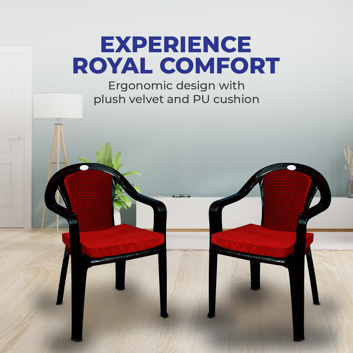 PETALS Royal Plastic Cushion Chairs