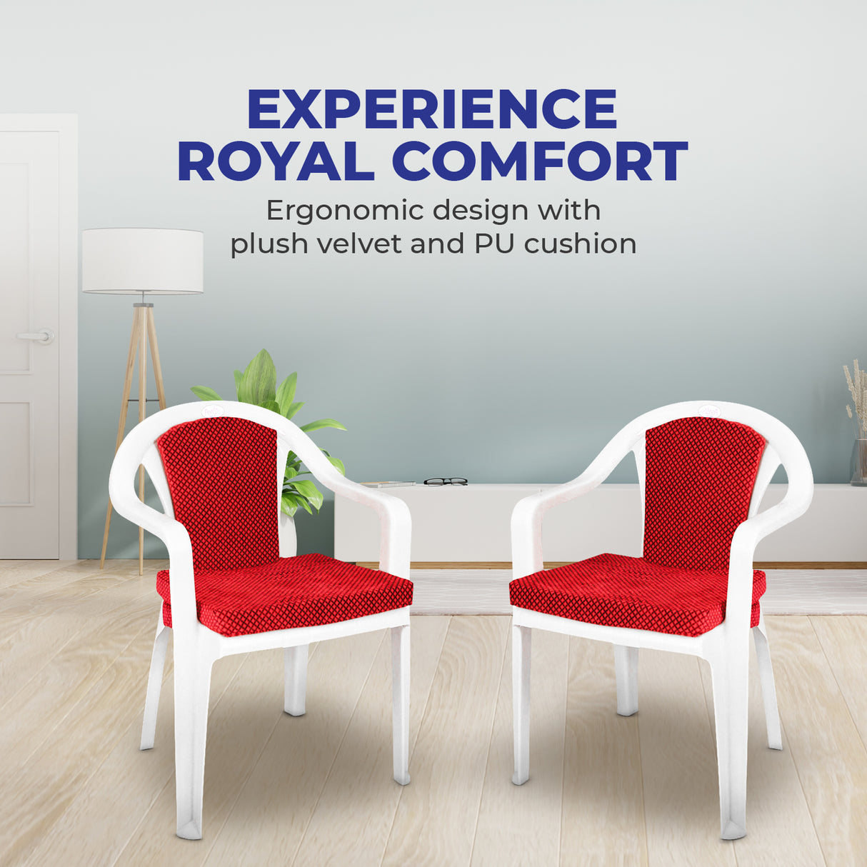 PETALS Royal Plastic Cushion Chairs