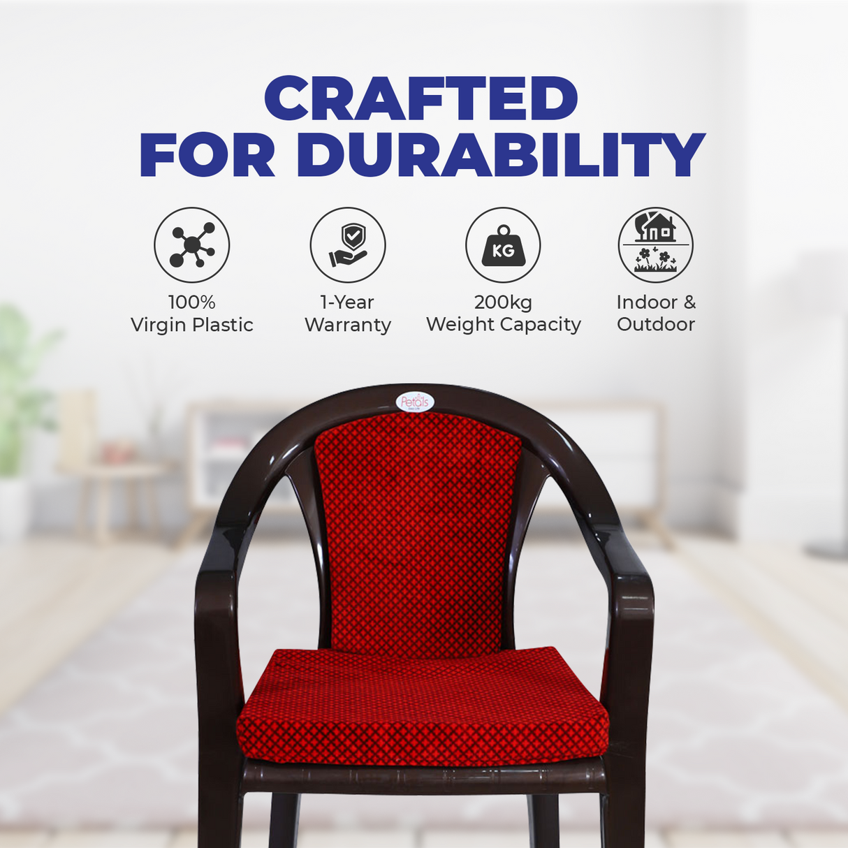 PETALS Royal Plastic Cushion Chairs