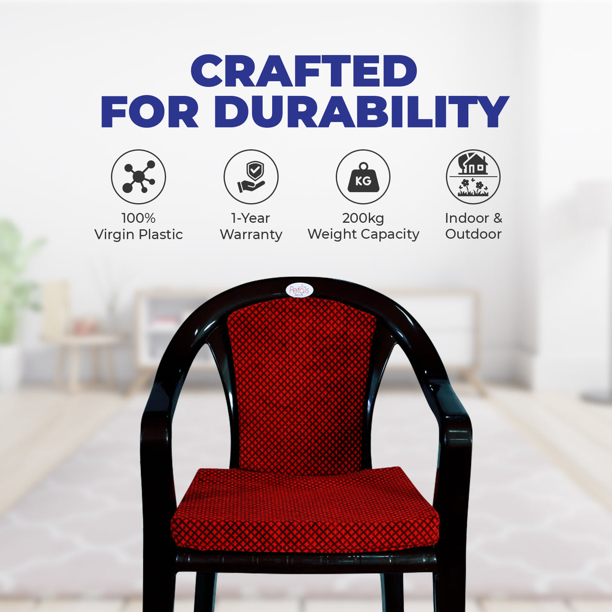 PETALS Royal Plastic Cushion Chairs