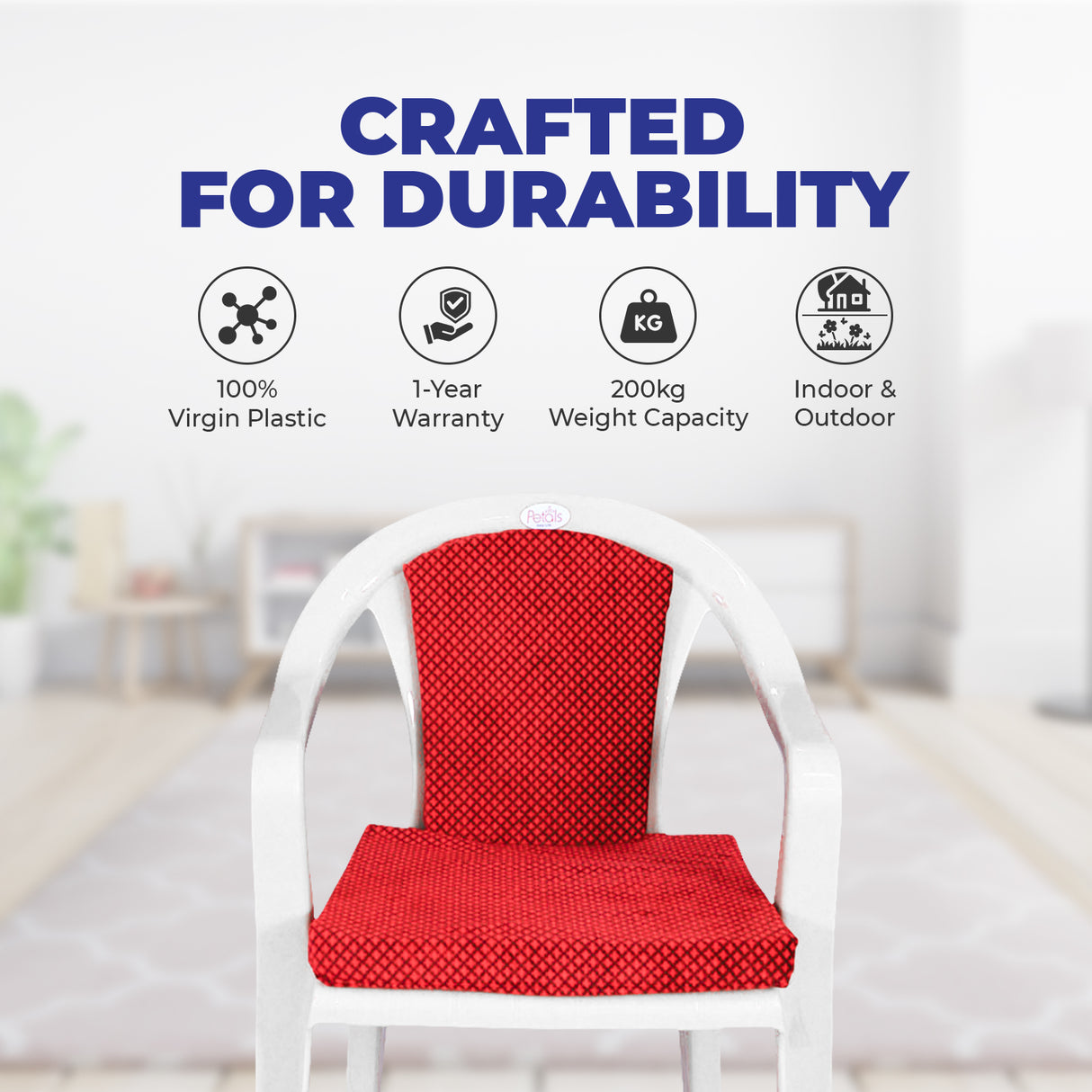 PETALS Royal Plastic Cushion Chairs