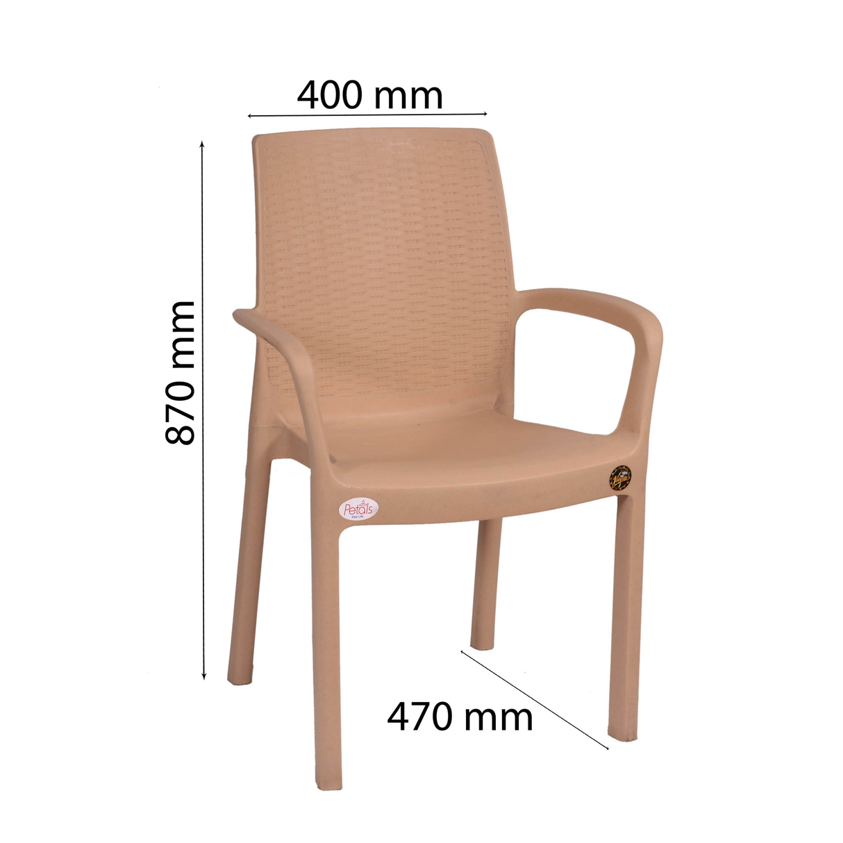 Petals Atlantis 100% Virgin Plastic Arm Chair For Home & Garden