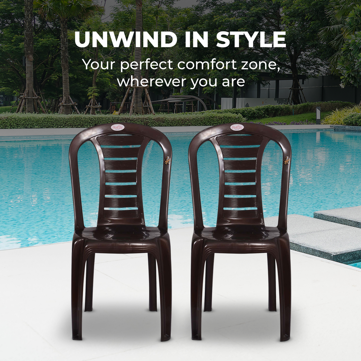 Petals Leo 100% Virgin Plastic Chair for Home and Garden