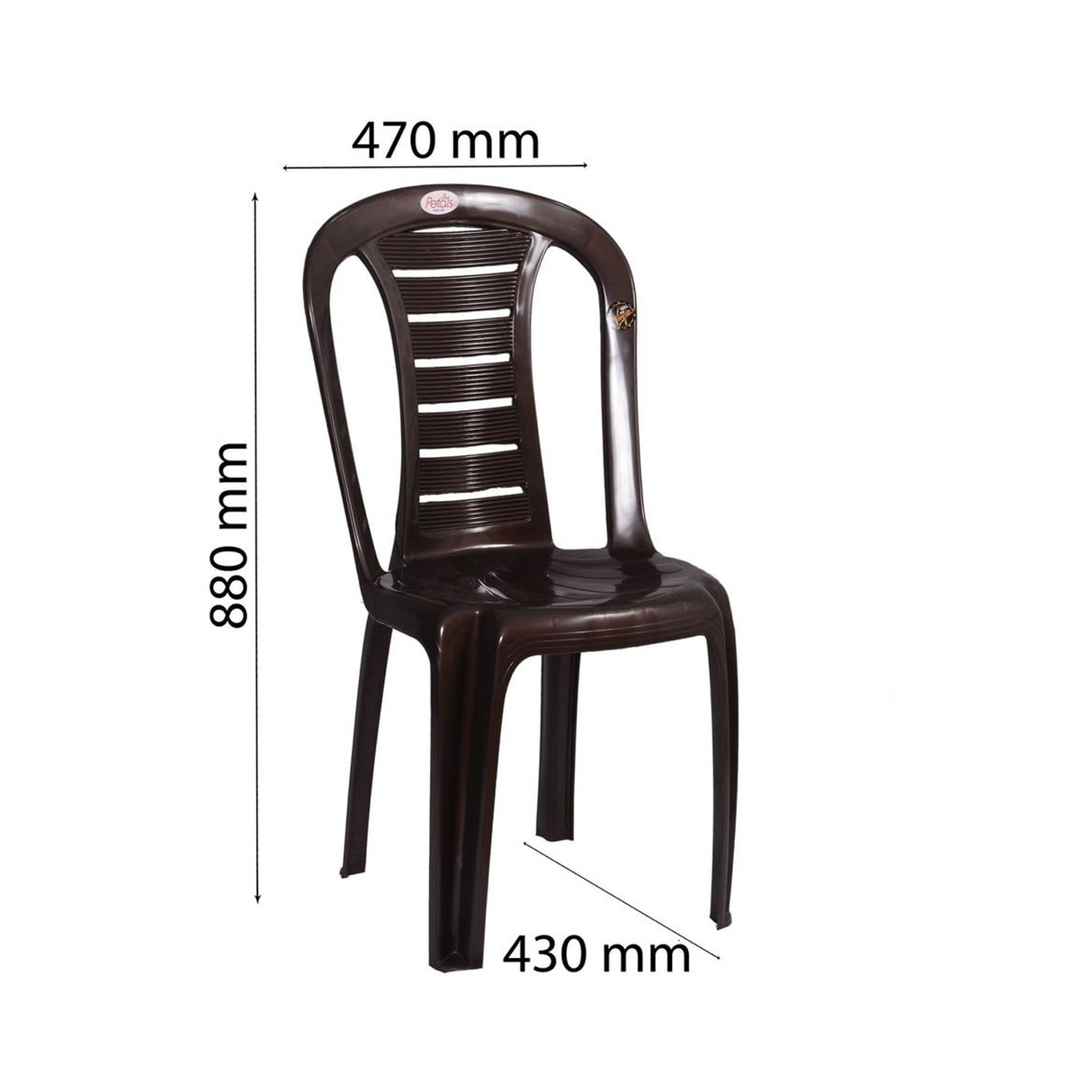 Petals Leo 100% Virgin Plastic Chair for Home and Garden