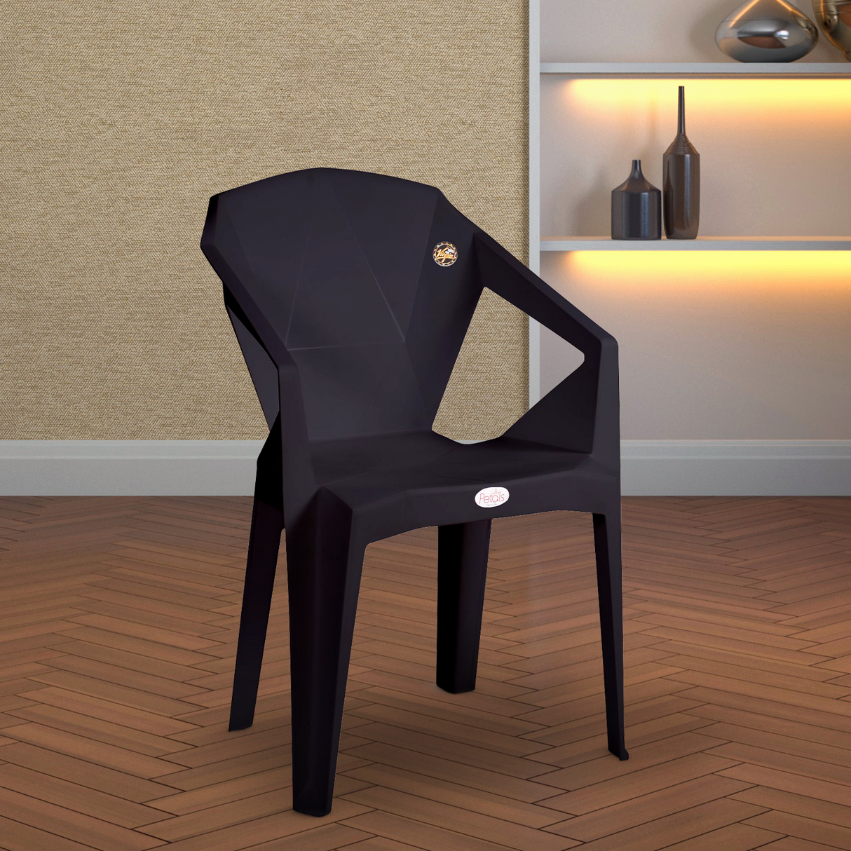 Petals Nakshatra 100% Virgin Plastic Arm Chair For Home & Garden