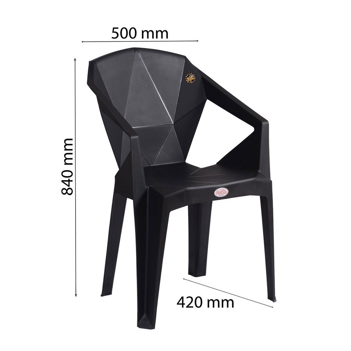 Petals Nakshatra 100% Virgin Plastic Arm Chair For Home & Garden