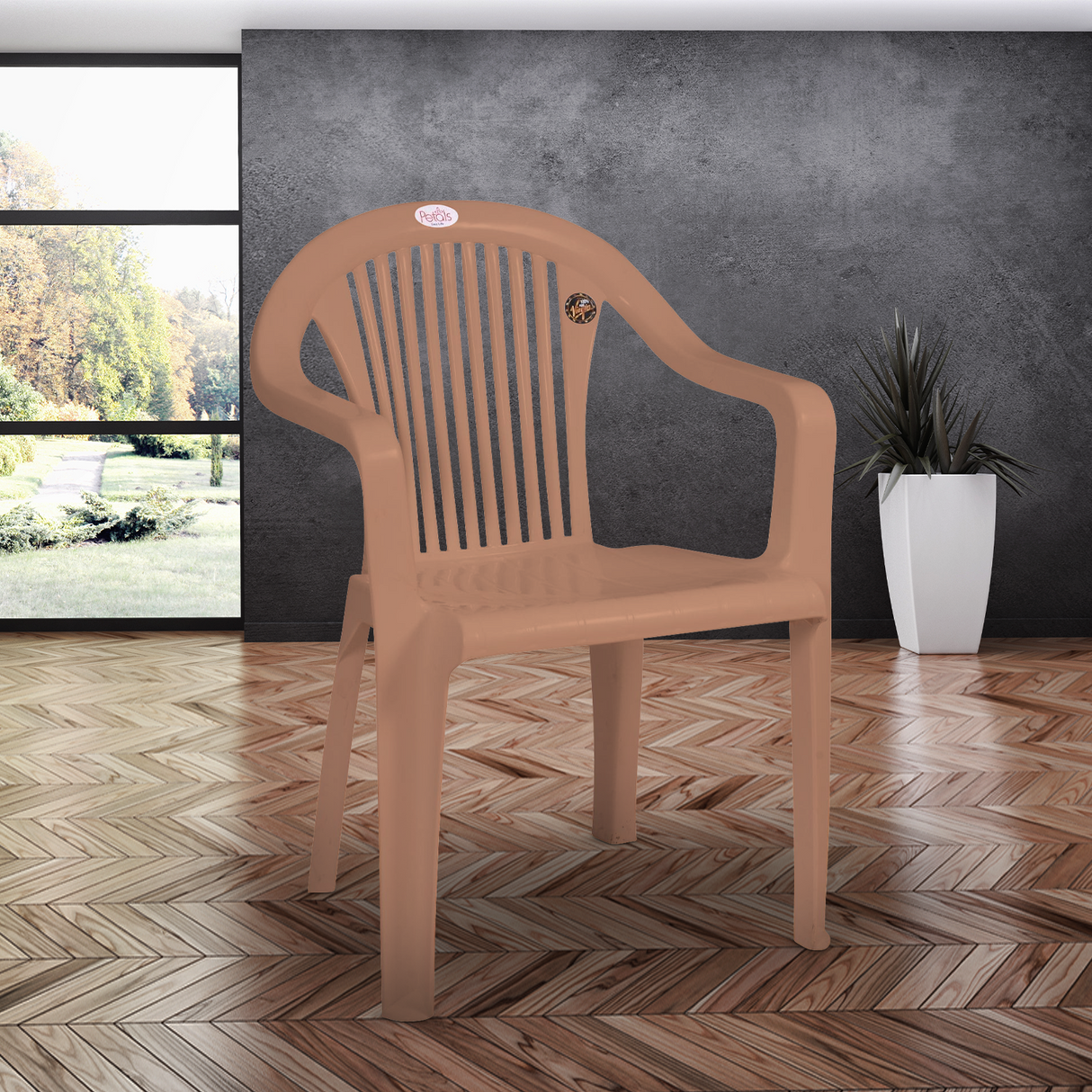 Petals Royal 100% Virgin Plastic Arm Chair for Home and Garden