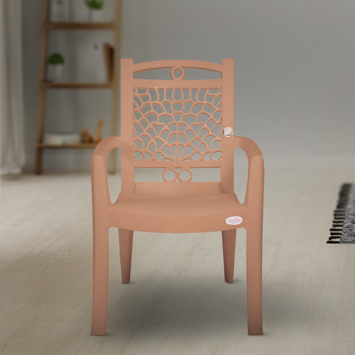 Petals Swiss 100% Virgin Plastic Arm Chair for Home and Garden