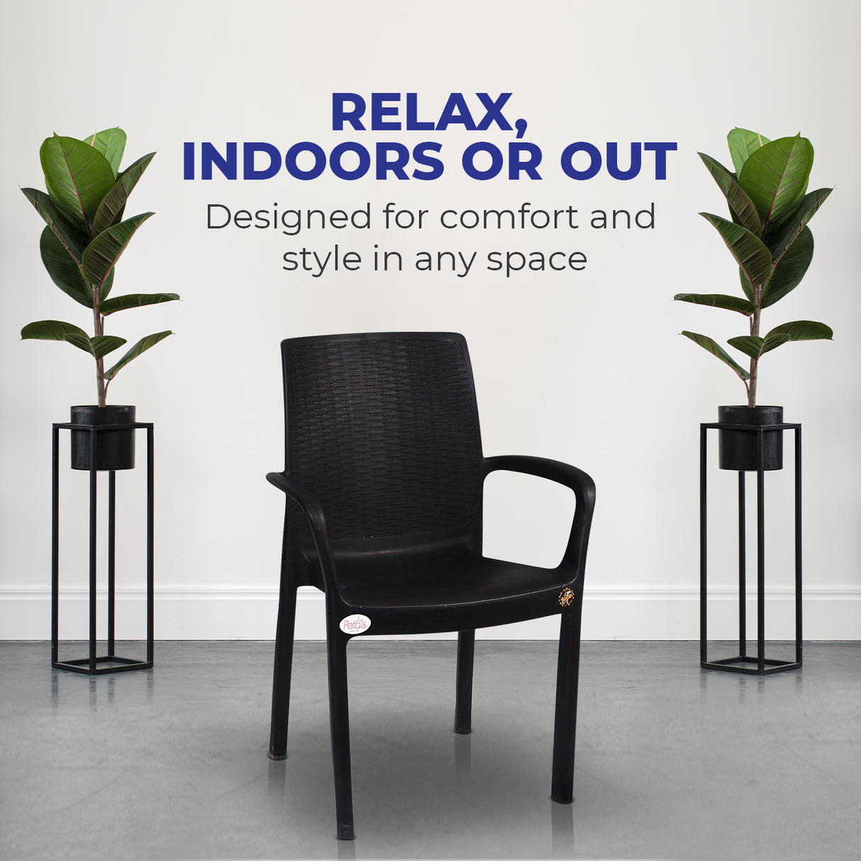 Petals Atlantis 100% Virgin Plastic Arm Chair For Home & Garden