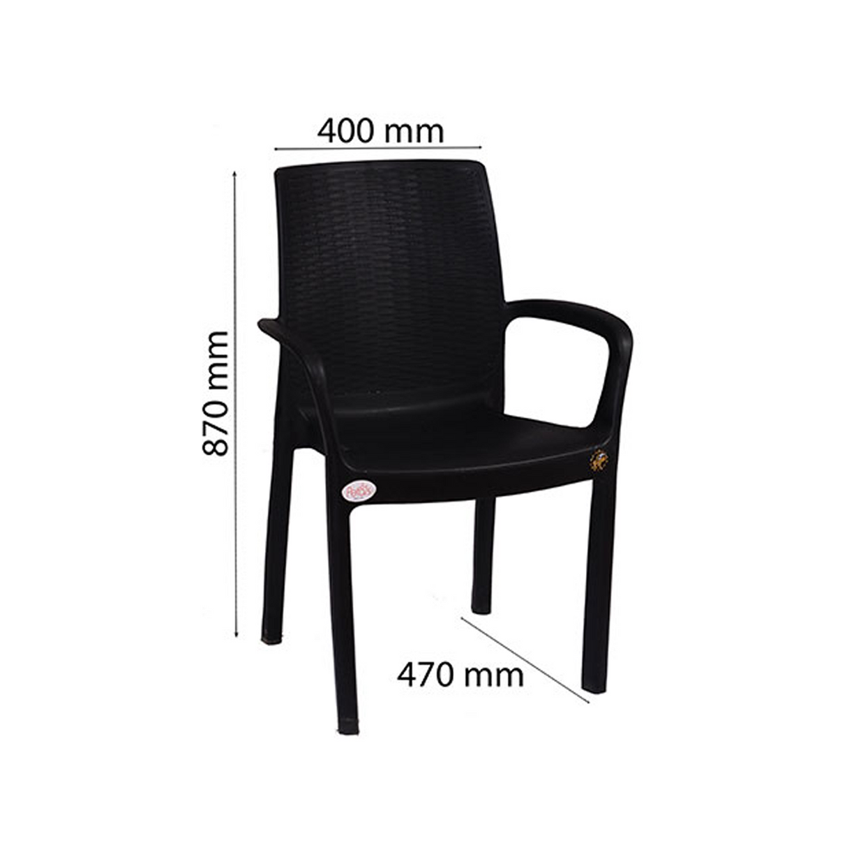 Petals Atlantis 100% Virgin Plastic Arm Chair For Home & Garden