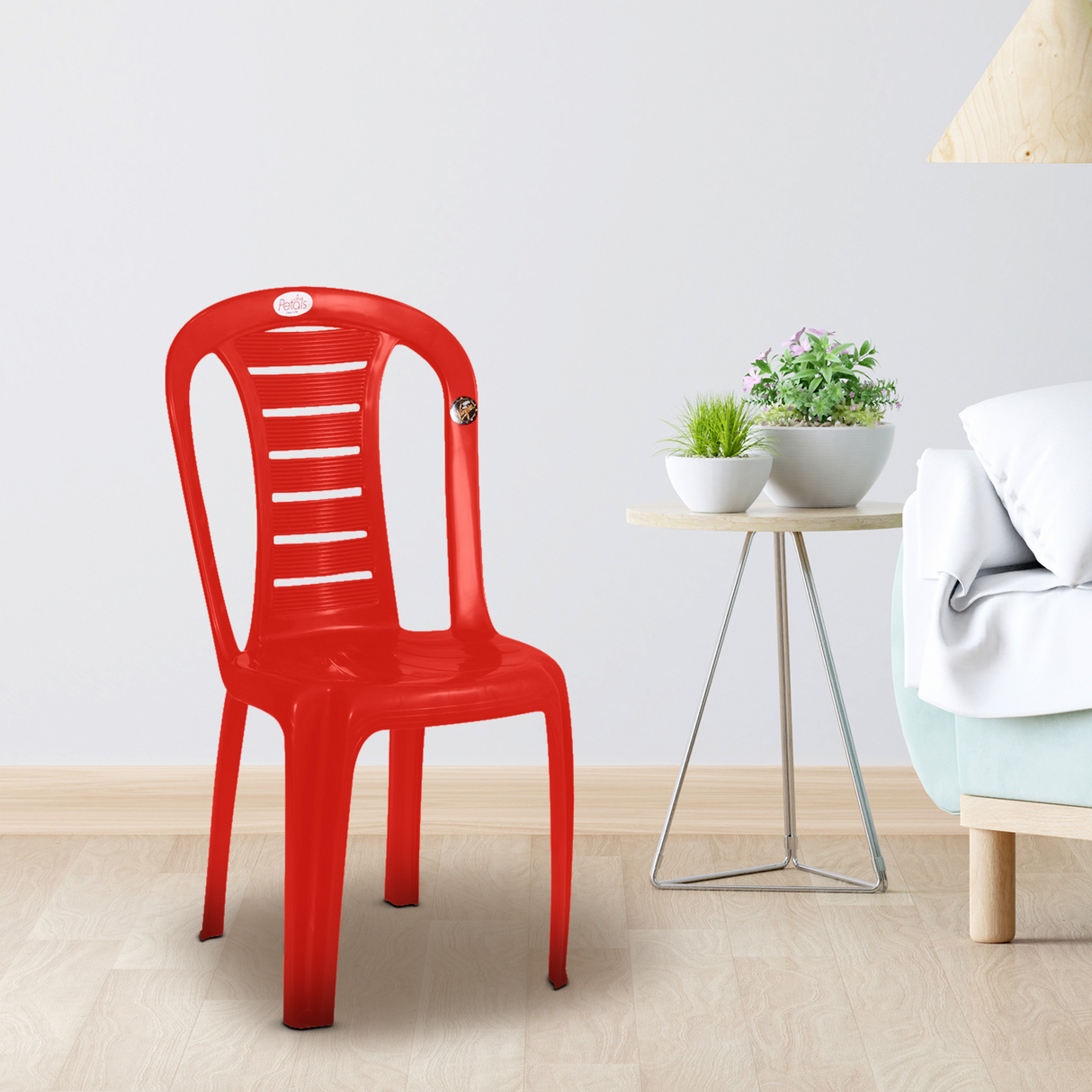 Petals Leo 100% Virgin Plastic Chair for Home and Garden