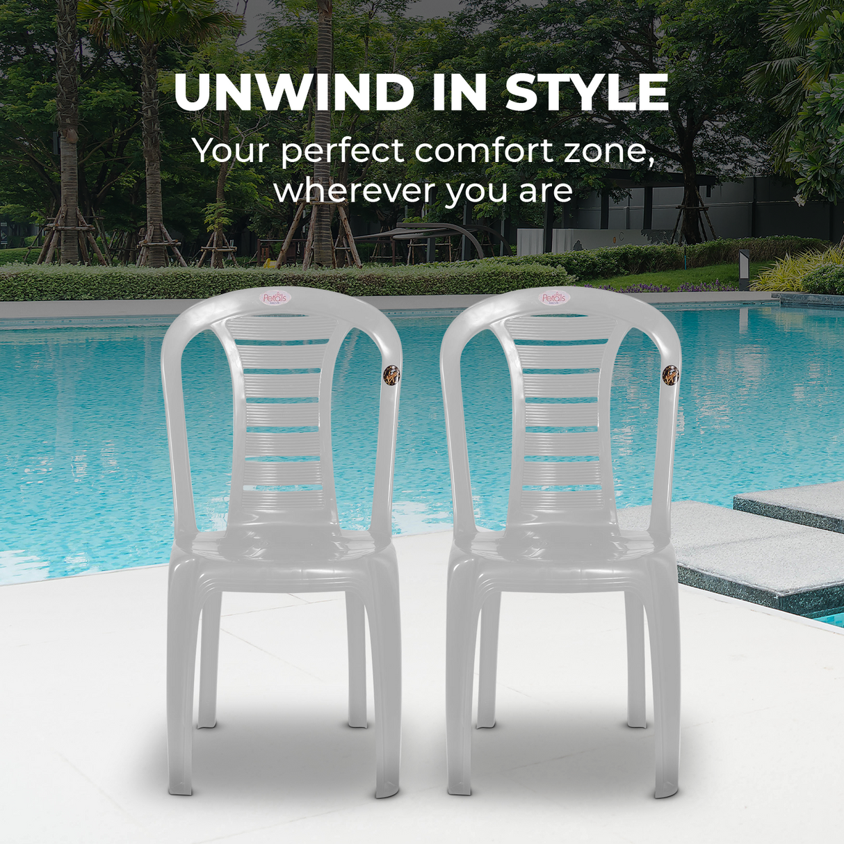 Petals Leo 100% Virgin Plastic Chair for Home and Garden