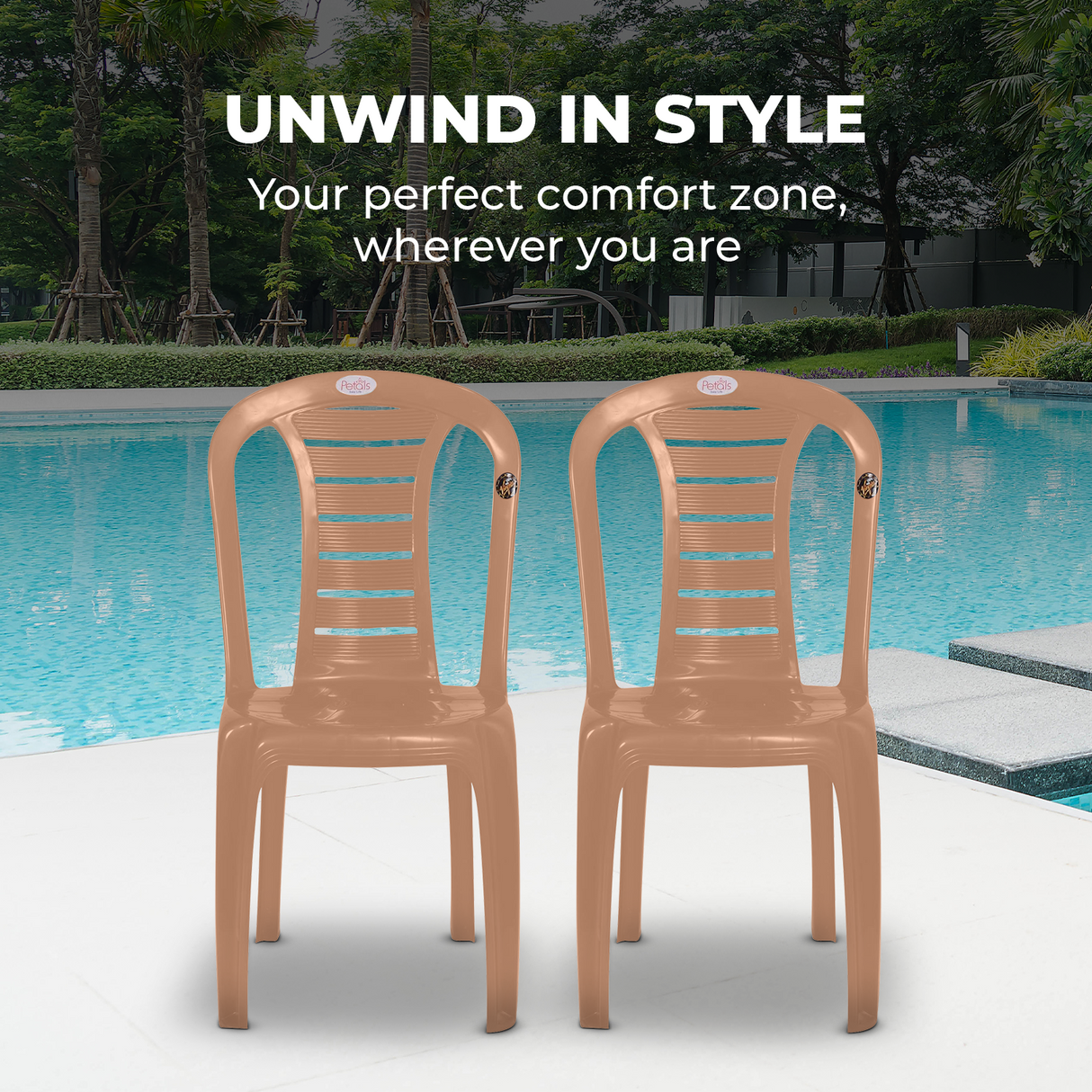 Petals Leo 100% Virgin Plastic Chair for Home and Garden