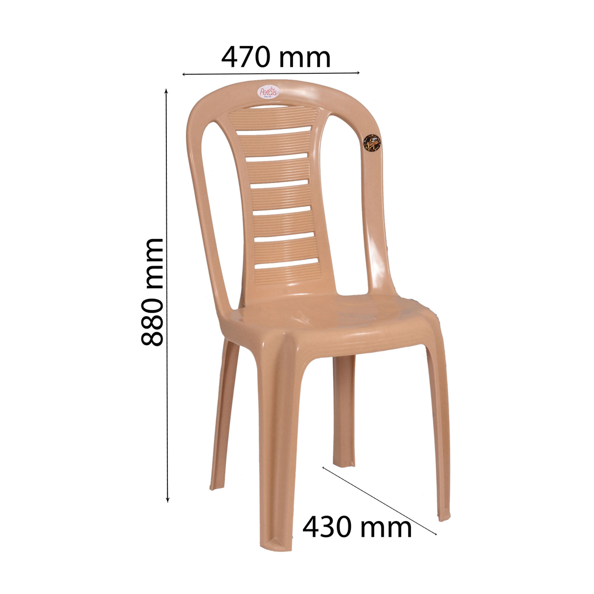 Petals Leo 100% Virgin Plastic Chair for Home and Garden