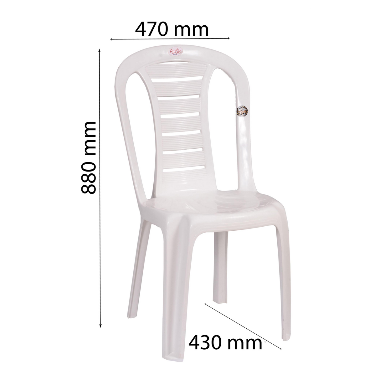 Petals Leo 100% Virgin Plastic Chair for Home and Garden