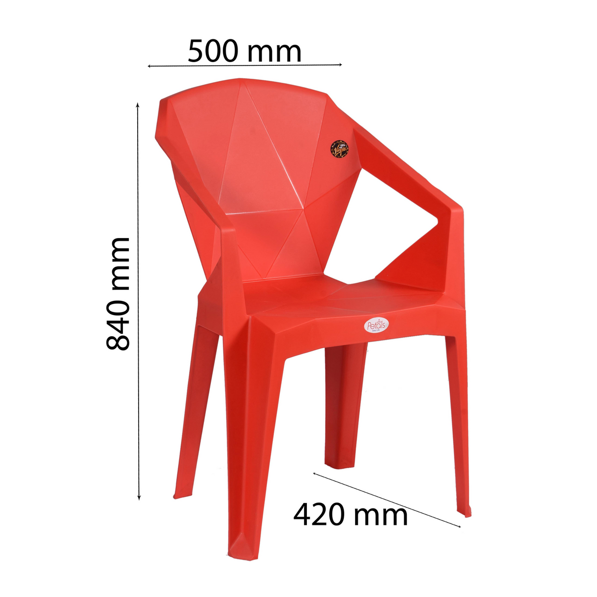 Petals Nakshatra 100% Virgin Plastic Arm Chair For Home & Garden