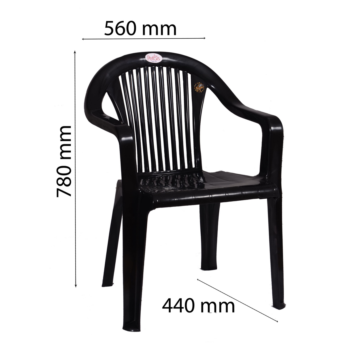 Petals Royal 100% Virgin Plastic Arm Chair for Home and Garden