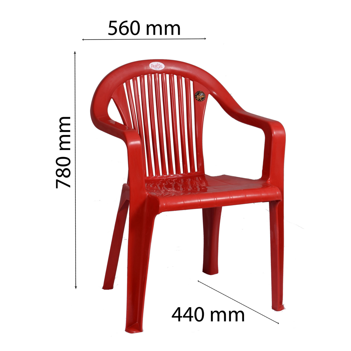Petals Royal 100% Virgin Plastic Arm Chair for Home and Garden