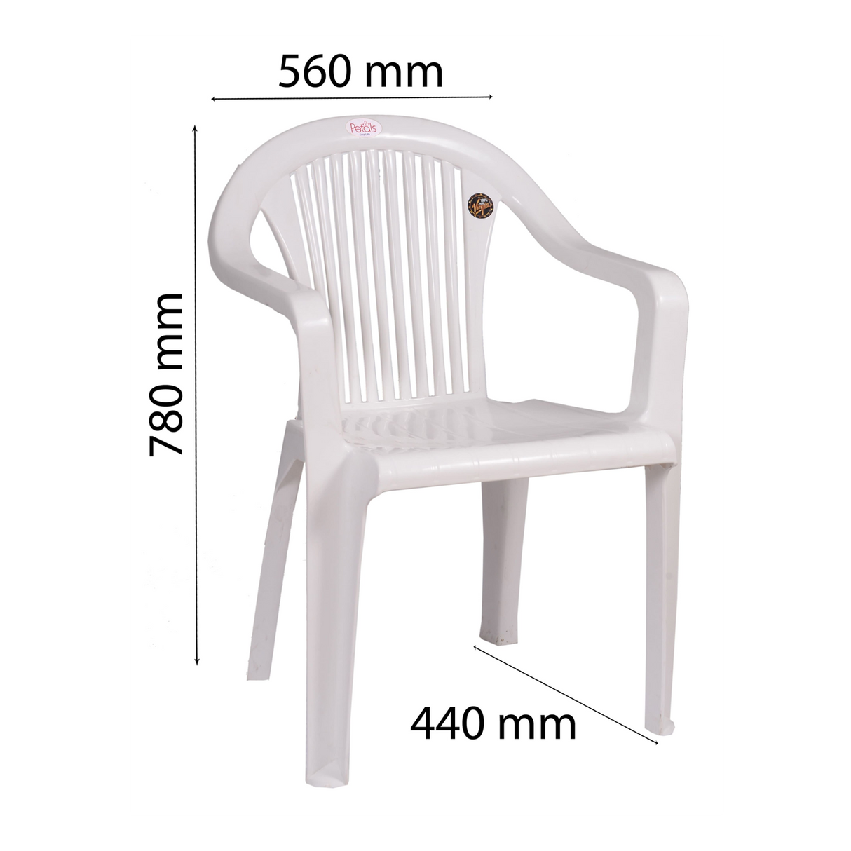 Petals Royal 100% Virgin Plastic Arm Chair for Home and Garden