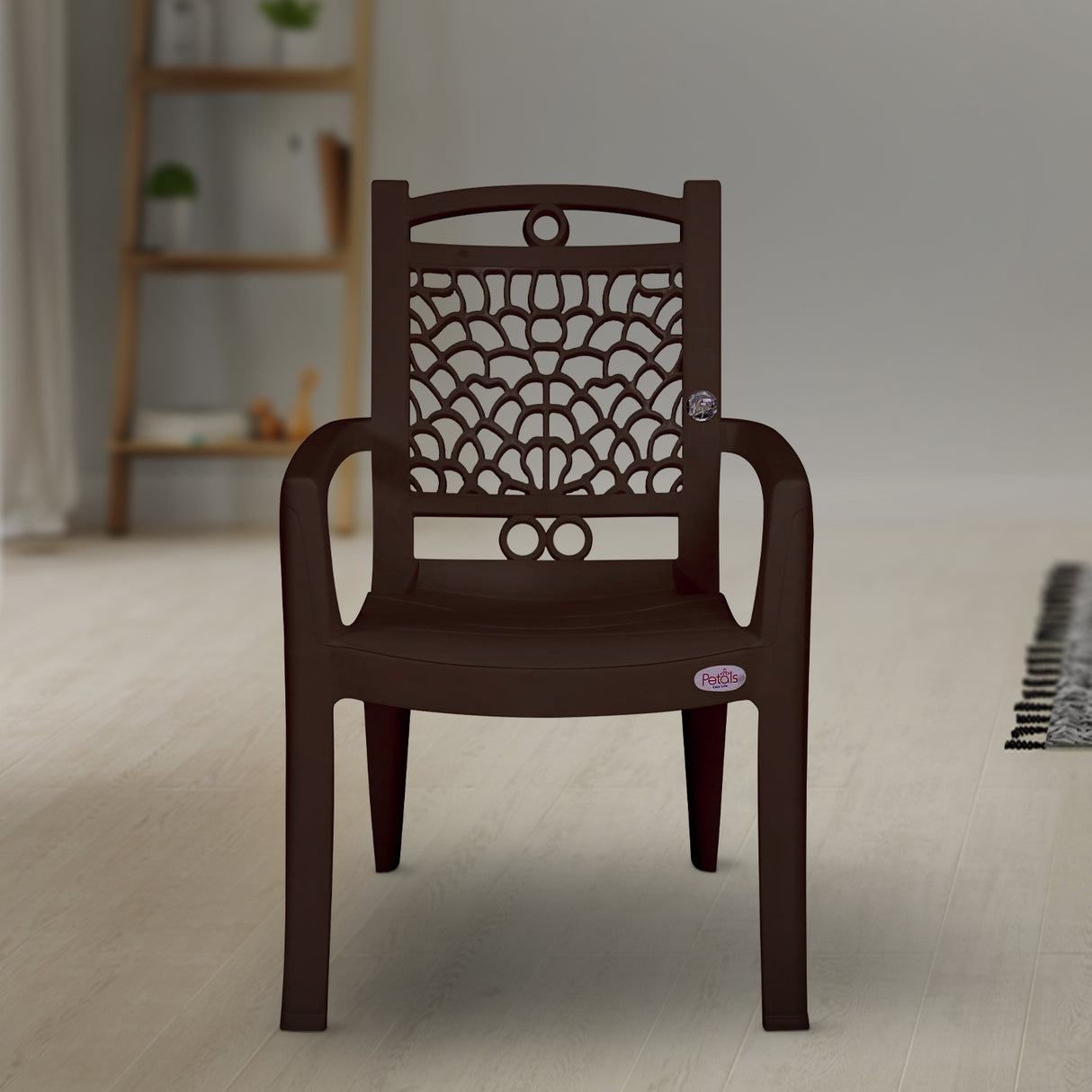 Petals Swiss 100% Virgin Plastic Arm Chair for Home and Garden