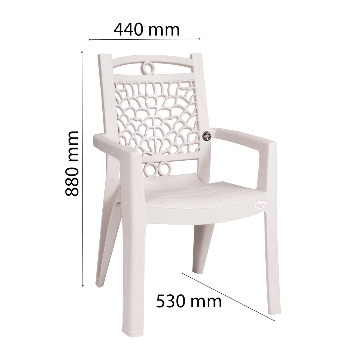 Petals Swiss 100% Virgin Plastic Arm Chair for Home and Garden