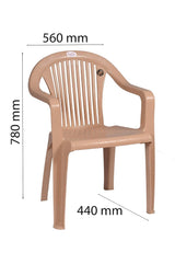 Petals Royal 100% Virgin Plastic Arm Chair for Home and Garden
