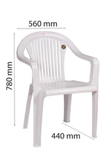 Petals Royal 100% Virgin Plastic Arm Chair for Home and Garden