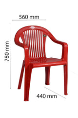 Petals Royal 100% Virgin Plastic Arm Chair for Home and Garden